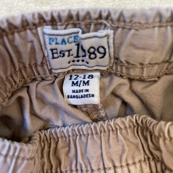 3/$20 childrens place 12-18 month brown shorts - Picture 2 of 3